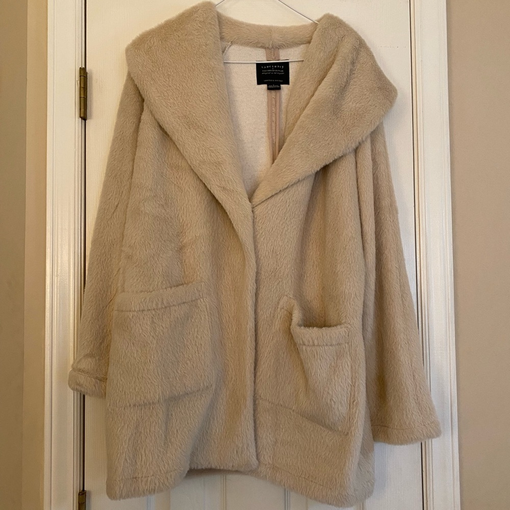 Anthropologie faux fur jacket